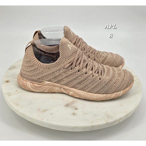 Athletic Propulsion Labs TechLoom Wave Sneakers – Rose Dust Nude Marble – 8 - Picture 1 of 8